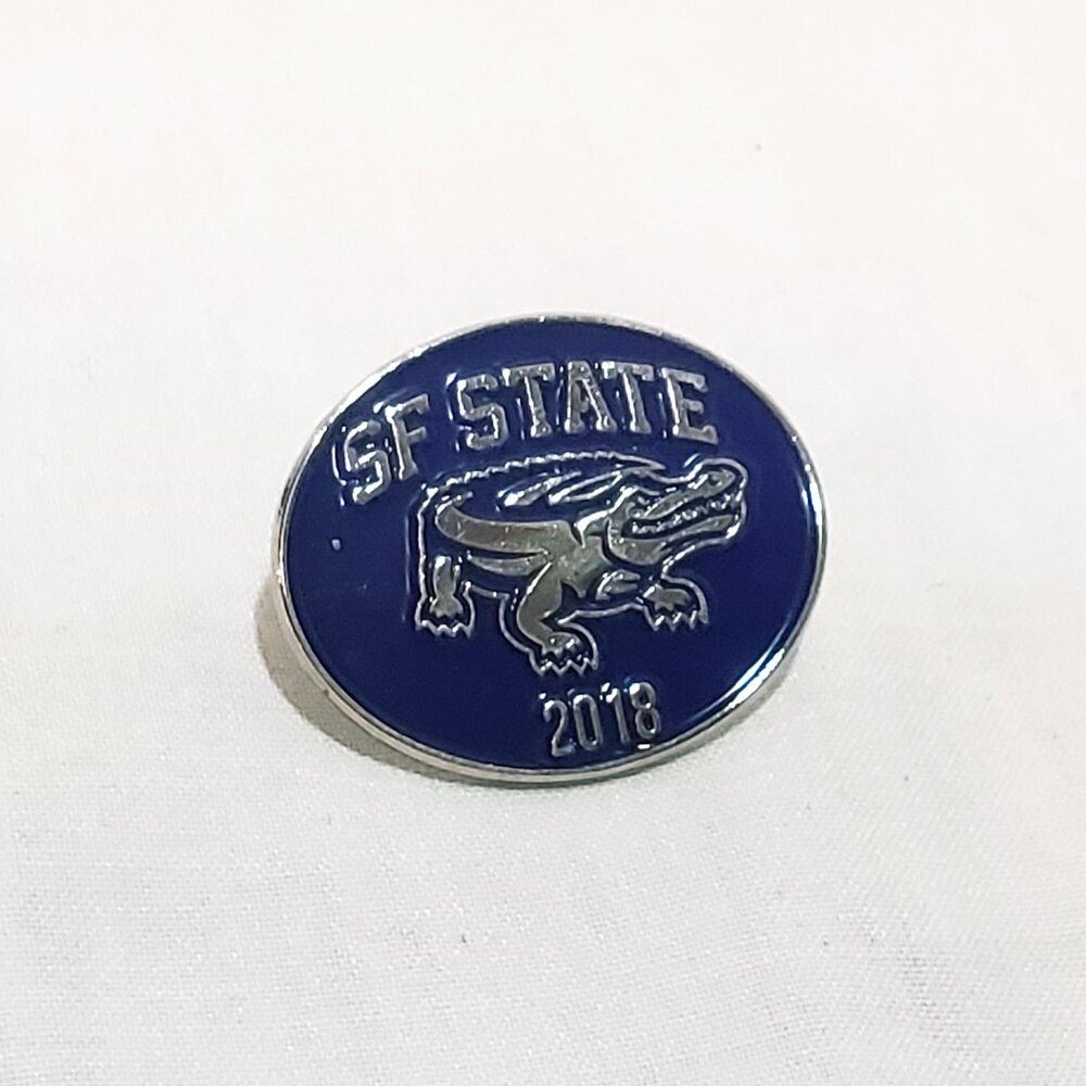 SF State Gator Gators 1" Hat Lapel Pin San Francisco State University Blue 2018